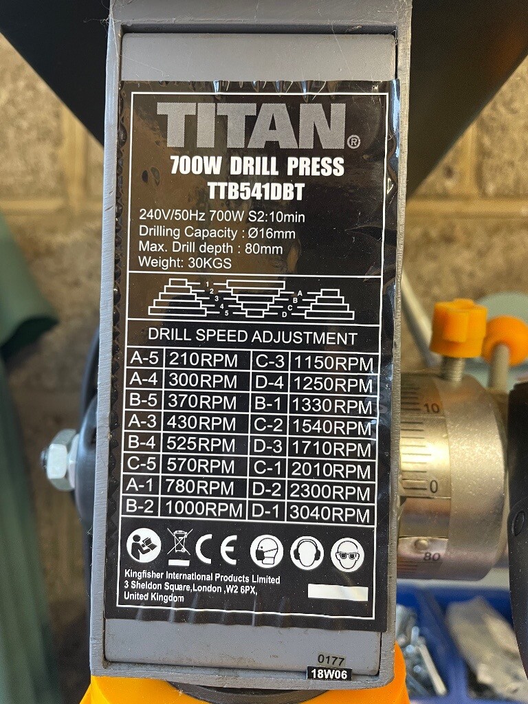 TITAN TTB541DBT 530MM ELECTRIC DRILL 